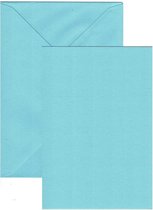 20 Gevouwen kaarten met Enveloppen - Fel blauw - 220 grams papier - A6 / C6 - 148x105mm / 162x114mm