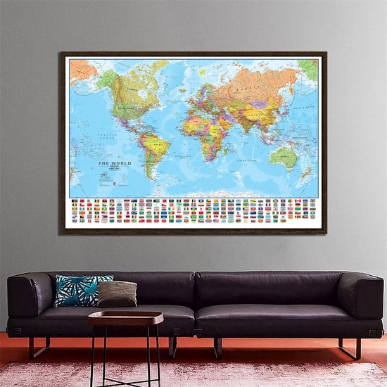 Affiche Carte du monde extra large 140x100cm - Décoration murale