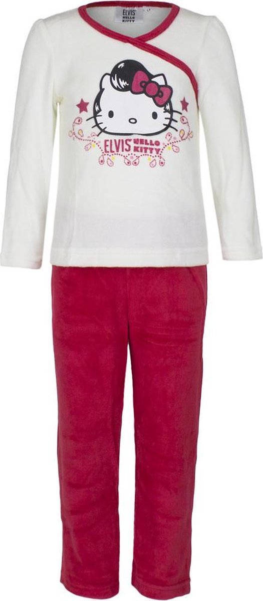 Hello Kitty Elvis pyjama rood / wit maat 116