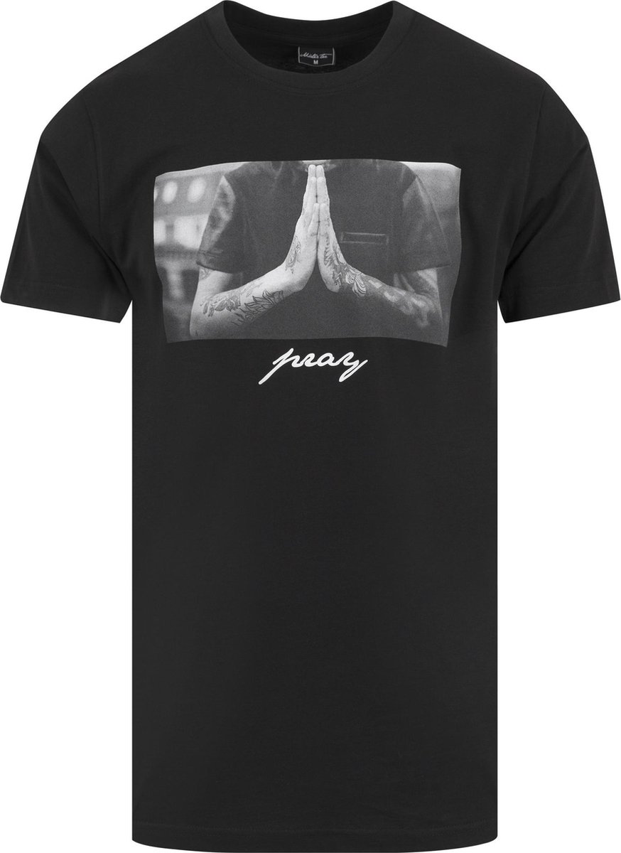 Mannen Heren Modern Goede Kwaliteit Casual Streetwear Urban Hands Shirt Pray Woven Hands Zwart