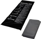 Sorprese - Fitnessmat - 180 x 60 x 1.2 cm - exersice mat - met oefeningen afbeeldingen aan beide zijdes - zwart