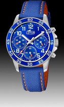 Lotus Junior Horloge - Lotus mensen horloge - Blauw - diameter 36 mm - roestvrij staal