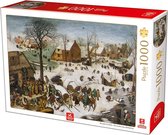 Pieter Breugel de Oude - Volkstelling in Bethlehem (1000 stukjes, kunst puzzel)