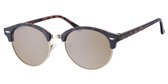 Bruine clubmaster  zonnebril | Dames/unisex | bruine lens