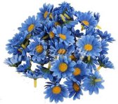 100 Stuks Mini Nepbloemen - Kunstbloemen - Versiering - Blauw - Decoratie - Planten - Knutselen - Boterbloem