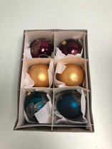 Mooie 6 delige kerstballen set.