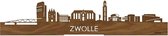 Standing Skyline Zwolle Notenhout - 60 cm - Woondecoratie design - Decoratie om neer te zetten - WoodWideCities
