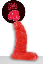 All Red Dildo 13 x 4,5 cm - rood