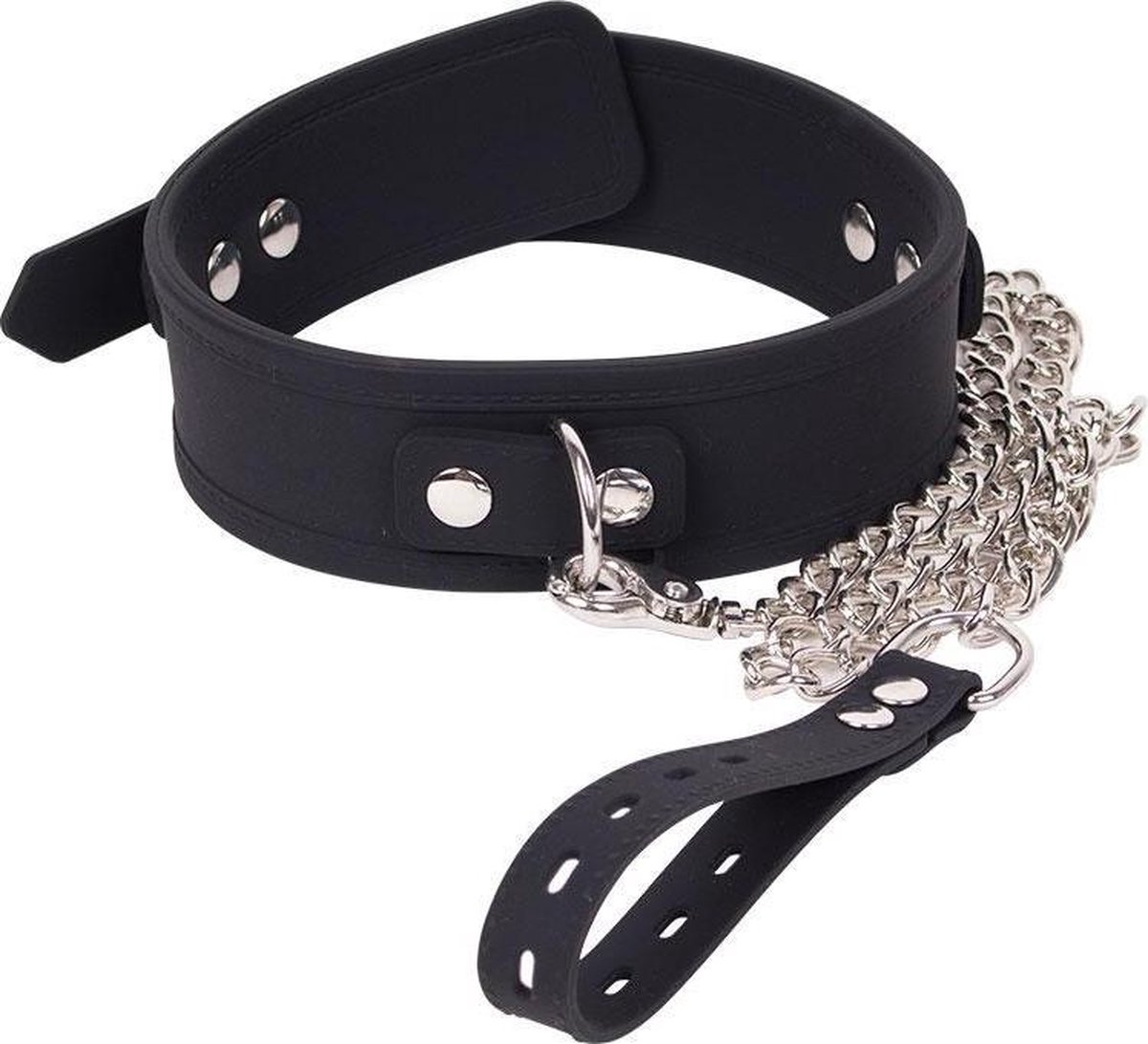 Goedkoopste Deluxe Collar van Siliconen - zwart