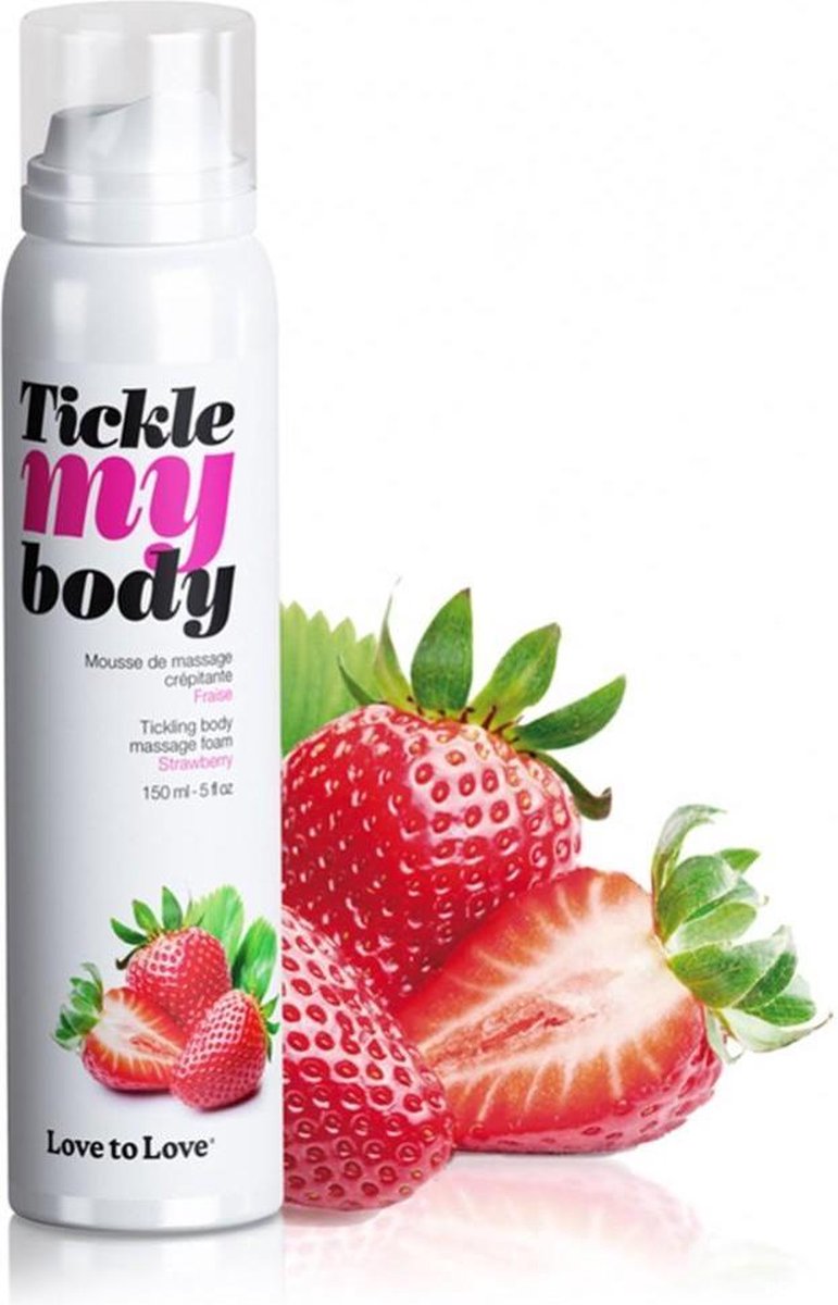 Goedkoopste Love to Love - Tickle my Body - Massagemousse – Aardbei