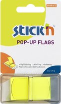 Stick'n Index tabs - 45x25mm, neon geel, 50 sticky tabs