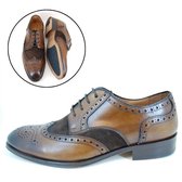Stravers - Brogue Herenschoenen Maat 37 Bruin Kleine Maten Spectator Brogues