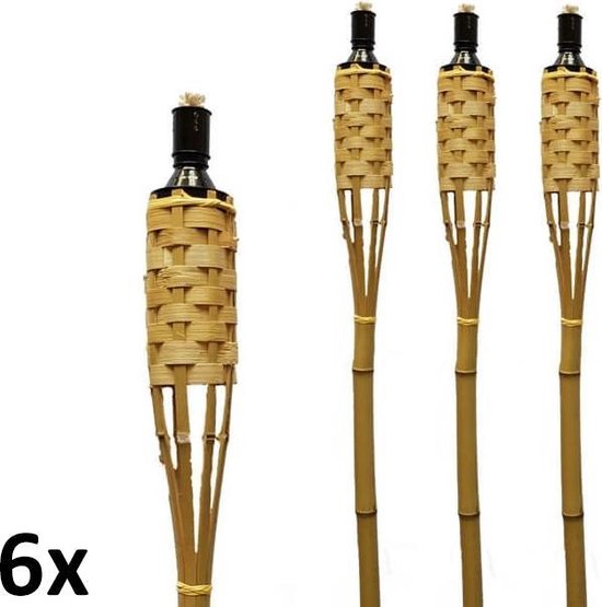 6 stuks tuinfakkels 150 cm, fakkels lichtbruin | bol.com