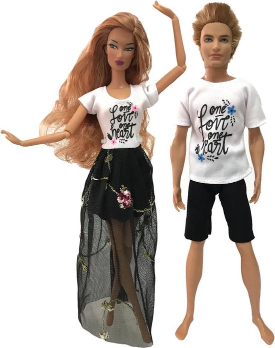 Poppenkleertjes - Geschikt Barbie en Ken - Kleding set voor modepoppen - Matching... | bol.com