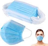 Hoogwaardige 3-laags mondkapjes – Niet Medisch mondkapje – Mondmasker Blauw – Gezichtsmasker – Wegwerp beschermend masker – Geschikt voor OV – Non-Woven mondkapjes
