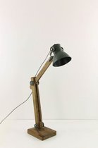 Light & Living Bureaulamp EKERD - hout weather barn groen - L
