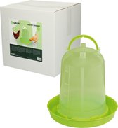 Gaun Pluimvee drinktoren – Gemaakt van duurzaam doorzichtig kunststof – Waterdispenser – 30x28x31 cm – 5 Liter – Green Lemon