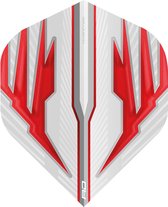 RED DRAGON - Hardcore Radical Wit en Rood Extra Dikke Dartvluchten - 4 sets per pakket (12 dartvluchten in totaal)