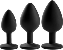 Elegante Buttplug Set 3 Stuks - Zwart