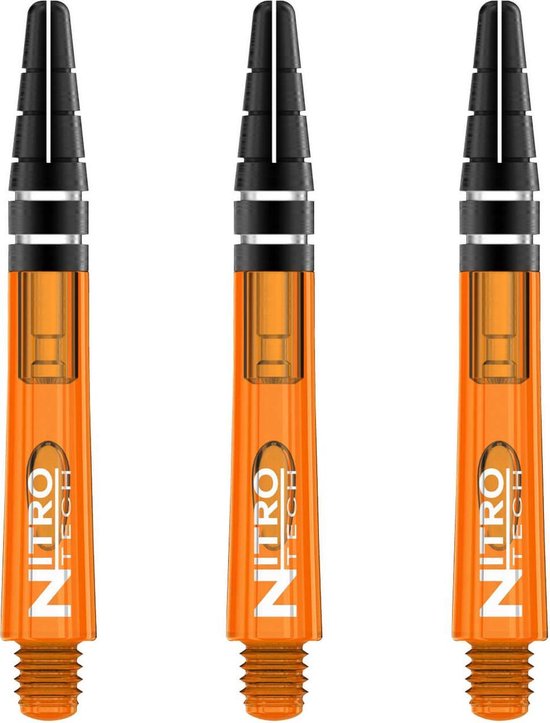 RED DRAGON - Nitrotech Oranje Korte Dartschachten - 3 sets per pakket (9 stengels in totaal) van Red Dragon — afbeelding 2