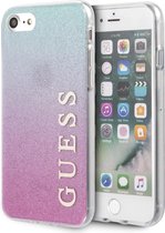 iPhone SE (2020)/8/7/6s/6 Backcase hoesje - Guess - Glitter Roze - TPU (Zacht)