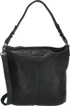 Old West Paint Rock Leather Hobo Handbag / Sac à bandoulière - Zwart