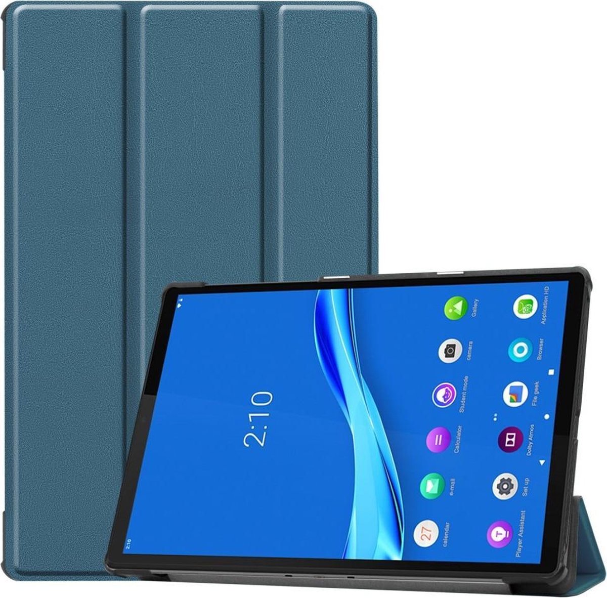 3-Vouw sleepcover hoes - Lenovo Tab M10 FHD Plus (x606F) - Donkergroen