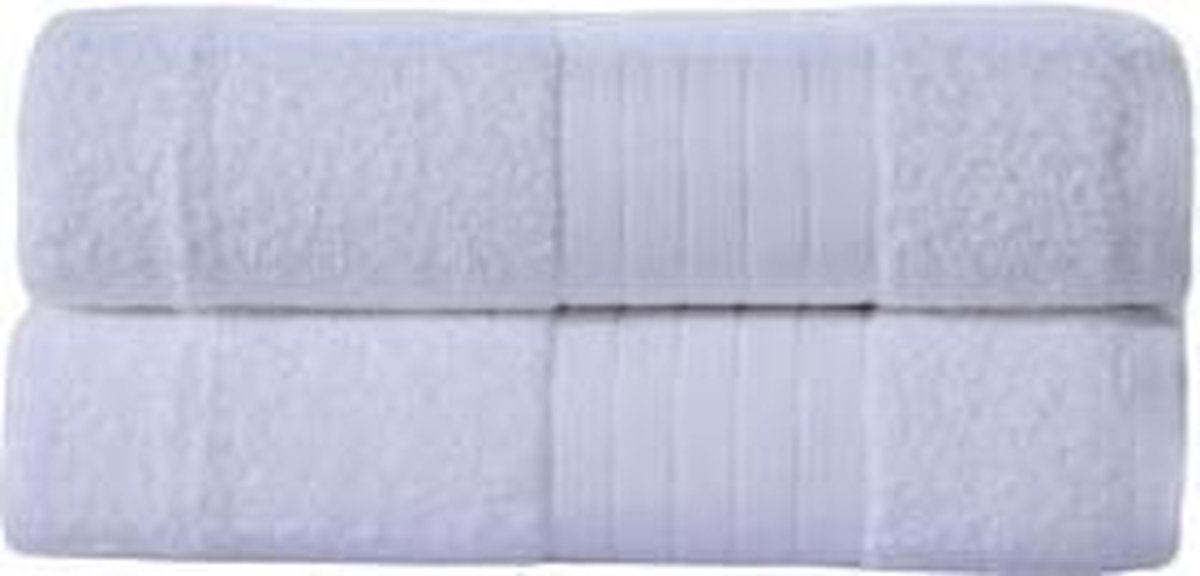 Good Morning uni handdoek effen kleur - Handdoekenset 2 - Wit - Badstof