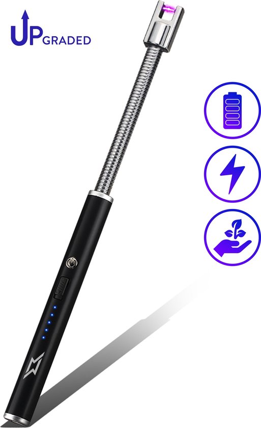 Plasma Aansteker - Aanstekers - Lange Aansteker Elektrisch - USB Lighter  (The Flex Zwart) | bol.com