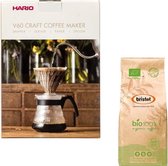 Hario V60 Craft Coffee Maker + Bristot BIO 100% biologische koffie