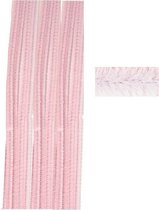 Roze chenilledraad setje van 50 cm - 10x stuks - hobby en knutselen materialen
