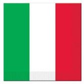 Italie servetten rood, wit en groen 16 stuks