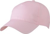 5x stuks 5-panel baseball petjes /caps in de kleur licht roze voor volwassenen - Voordelige roze caps