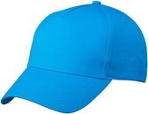 2x stuks 5-panel baseball petjes /caps in de kleur blauw voor volwassenen - voordelige blauwe caps.