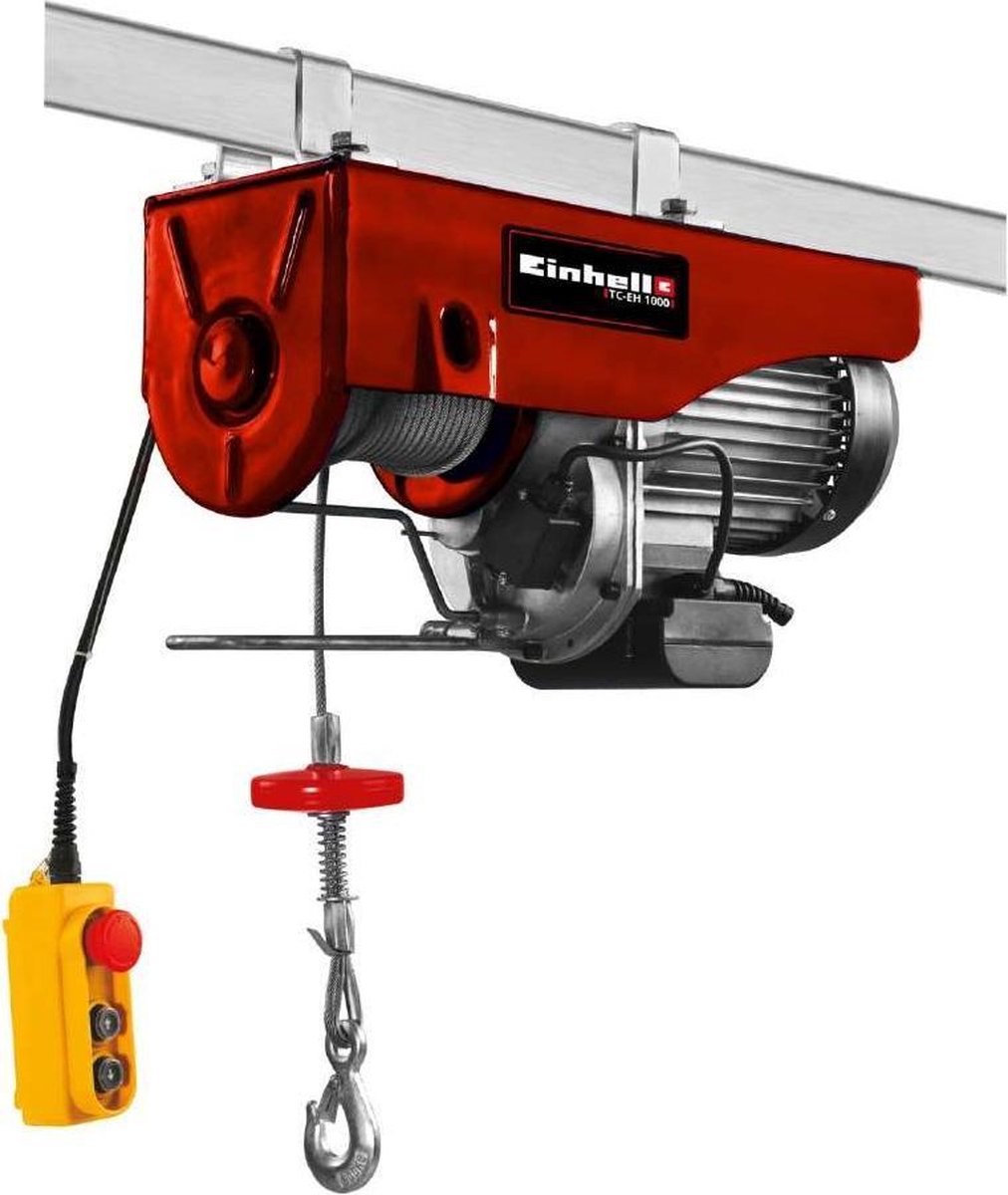 Einhell Elektrische Kabeltakel TC-EH 1000 1.600 W 500 kg op 18 m 999 kg op 9 m (met katrol) Noodstop Automatische rem Incl. katrol