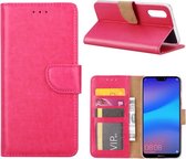 Huawei P20 - Bookcase Roze - portemonee hoesje