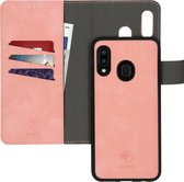 Samsung Galaxy A20e hoesje bookcase - hoesje Samsung A20e bookcase - A20e hoesje bookcase - telefoonhoesje Samsung A20e - Samsung A20e hoesje - Kunstleer - Roze - iMoshion Uitneemb