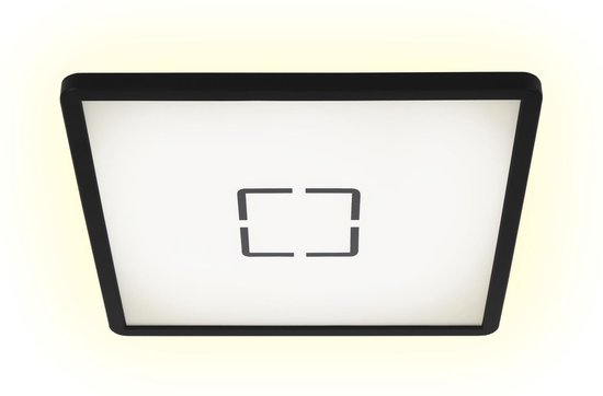 Briloner Leuchten FREE Plafondlamp - LED - incl. achtergrondverlichting - Vierkant - Wit Zwart