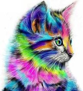 Diamond Painting multicolor kitten ♥ 30x30 cm ®Pippashop