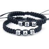 MOM DAD Armband set - Vaderdag - Moederdag - Moeder Cadeau - Vader Cadeau - Ouders Cadeau - Geschenkset Mannen Vrouwen - Valentijnsdag voor Mannen - Valentijn Cadeautje voor Hem -