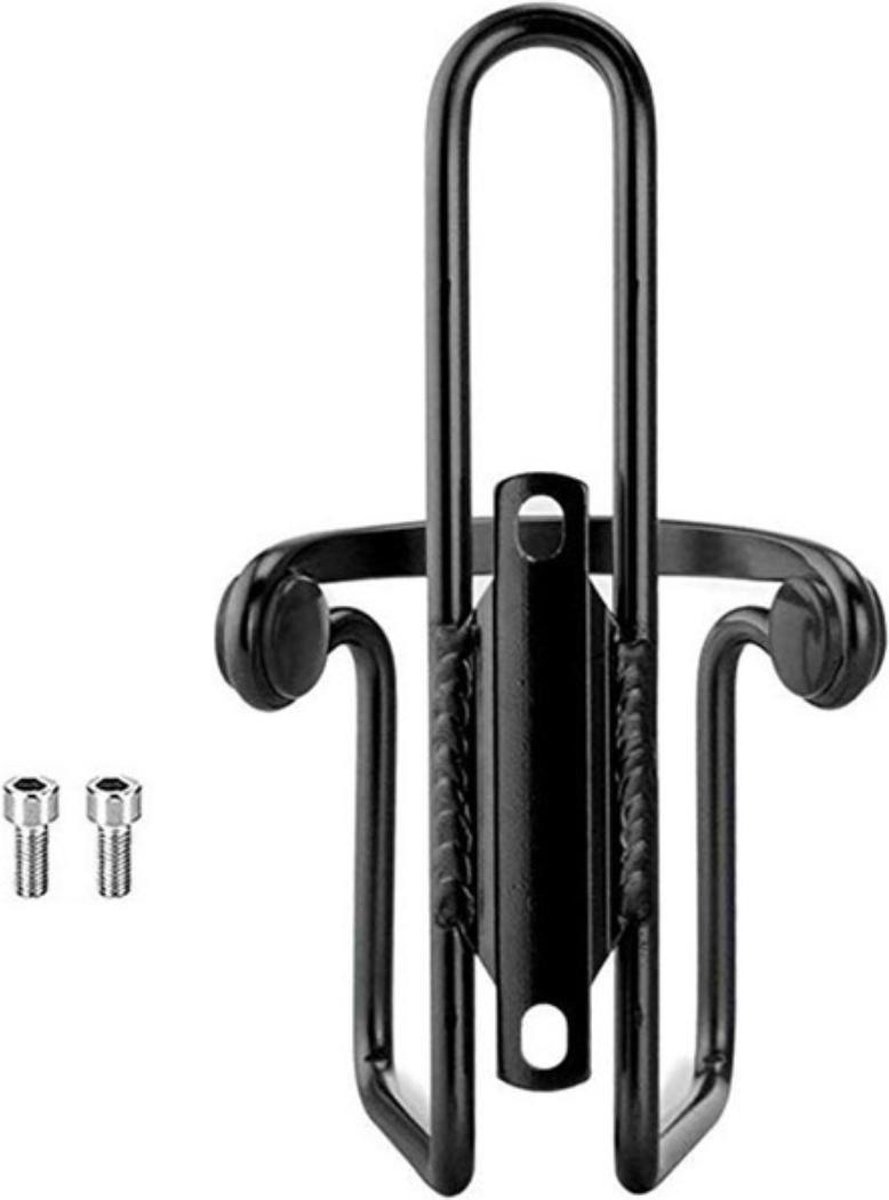 WiseGoods Premium Bidonhouder Fiets - Drinkfles Houder Racefiets / Mountainbike - Flessenhouder - MTB - Aluminium - Zwart