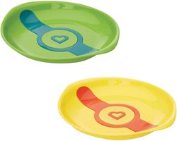 Munchkin Kinderservies - White Hot Warmtegevoelige Bordjes - Eetschaaltjes - Per 2 Stuks - Vanaf 12 Maanden - Magnetronbestendig - Vaatwasserbestendig - 2-delig Serviesset voor Kinderen