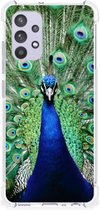Coque de protection Samsung Galaxy A32 4G | Coque pour téléphone A32 5G Enterprise Edition avec bord transparent Peacock