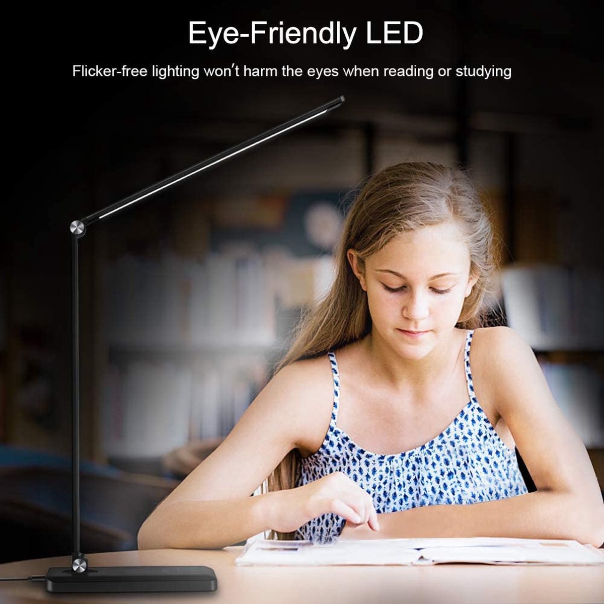 Fuegobird EK009 LED Bureaulamp met Qi Draadloos Opladen en Dimmer thumbnail 4