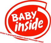 Autotoebehoren - Stickerloods Baby inside -autosticker-car decal- autoraamsticker-