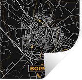 Stickers muraux - Borne - Black and Gold et Or - Plan de la ville - Carte - Plan d'étage - 100x100 cm - Feuille adhésive XXL