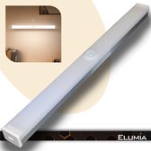 Elumia® LED Lamp met Bewegingssensor 30cm - Koel Wit (6000K) - Led Verlichting met 20 LED's - Aluminium - Magnetisch - USB-oplaadbare Accu - Eenvoudige Bevestiging