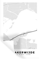 Muurstickers - Sticker Folie - Nederland - Plattegrond - Kaart - Beulakerwijde - Stadskaart - 60x90 cm - Plakfolie - Muurstickers Kinderkamer - Zelfklevend Behang - Zelfklevend behangpapier - Stickerfolie