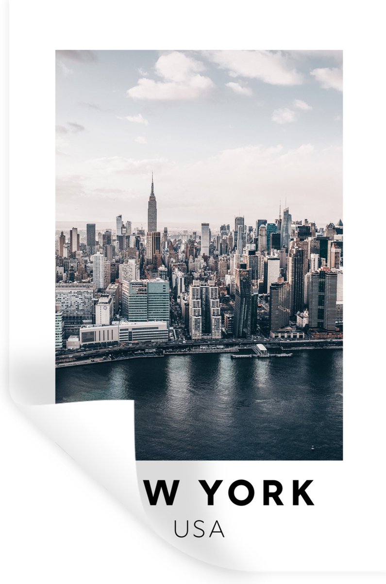 Muurstickers - Sticker Folie - Amerika - New York - Architectuur - 80x120 cm - Plakfolie -