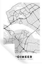 Muurstickers - Sticker Folie - Nederland - Gooimeer - Plattegrond - Kaart - Stadskaart - 60x90 cm - Plakfolie - Muurstickers Kinderkamer - Zelfklevend Behang - Zelfklevend behangpapier - Stickerfolie